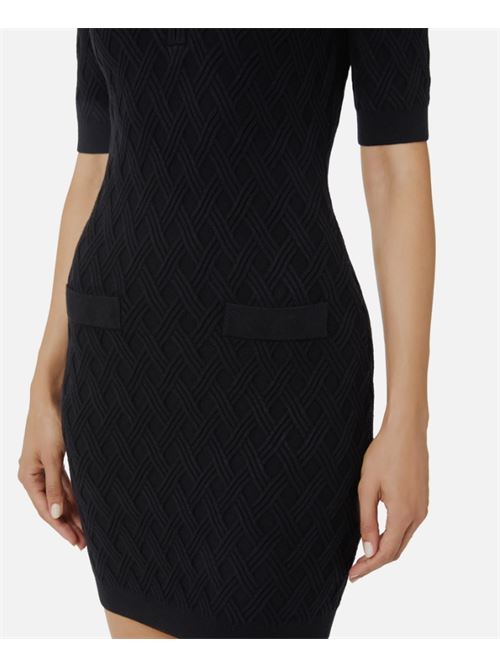 MINI ABITO IN MAGLIA A ROMBI ELISABETTA FRANCHI | AM20B56E2110 Nero